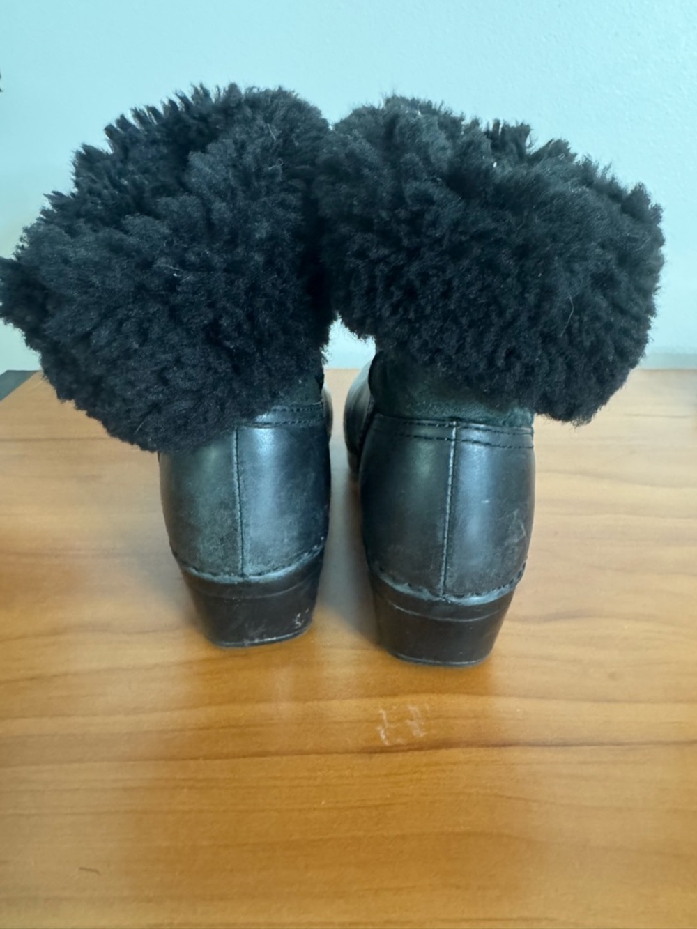 Dansko Stormy Oiled Leather Fur Lined Convertible Ankle Boots Winter Black 38 - Picture 6 of 8